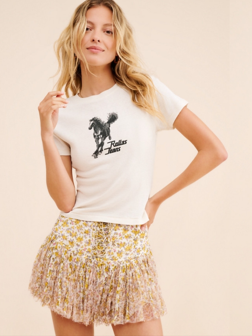 Free People One Blossom In IVORY Corset Shorts SMALL - Picture 13 of 17